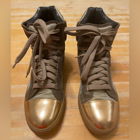 Lanvin Other - Lanvin Copper Toe High Top Sneaker w/ Box and Dustbag